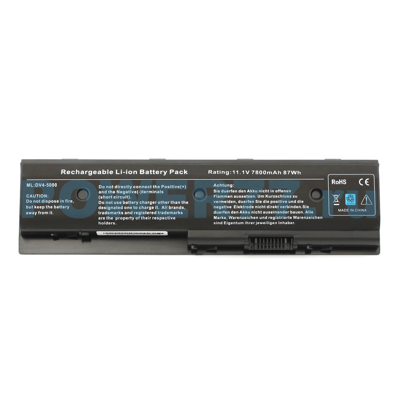 Аккумулятор MO06/HSTNN-LB3N для HP Pavilion dv4-5000/dv6-6000/dv6-7000/dv6-8000/dv7-7000, Envy dv4-5000/dv6-7000, повышенной емкости (7800 mAh)